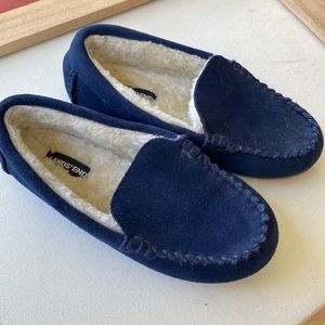 Lands’ End Sherpa-Lined Boys Slippers/ Moccasins